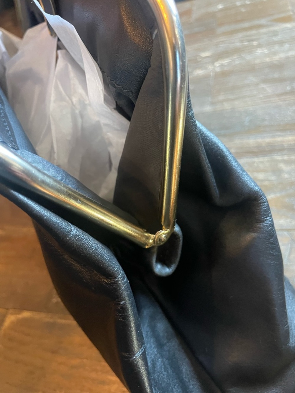Vintage Leather Frame Clutch - Picture 10 of 15